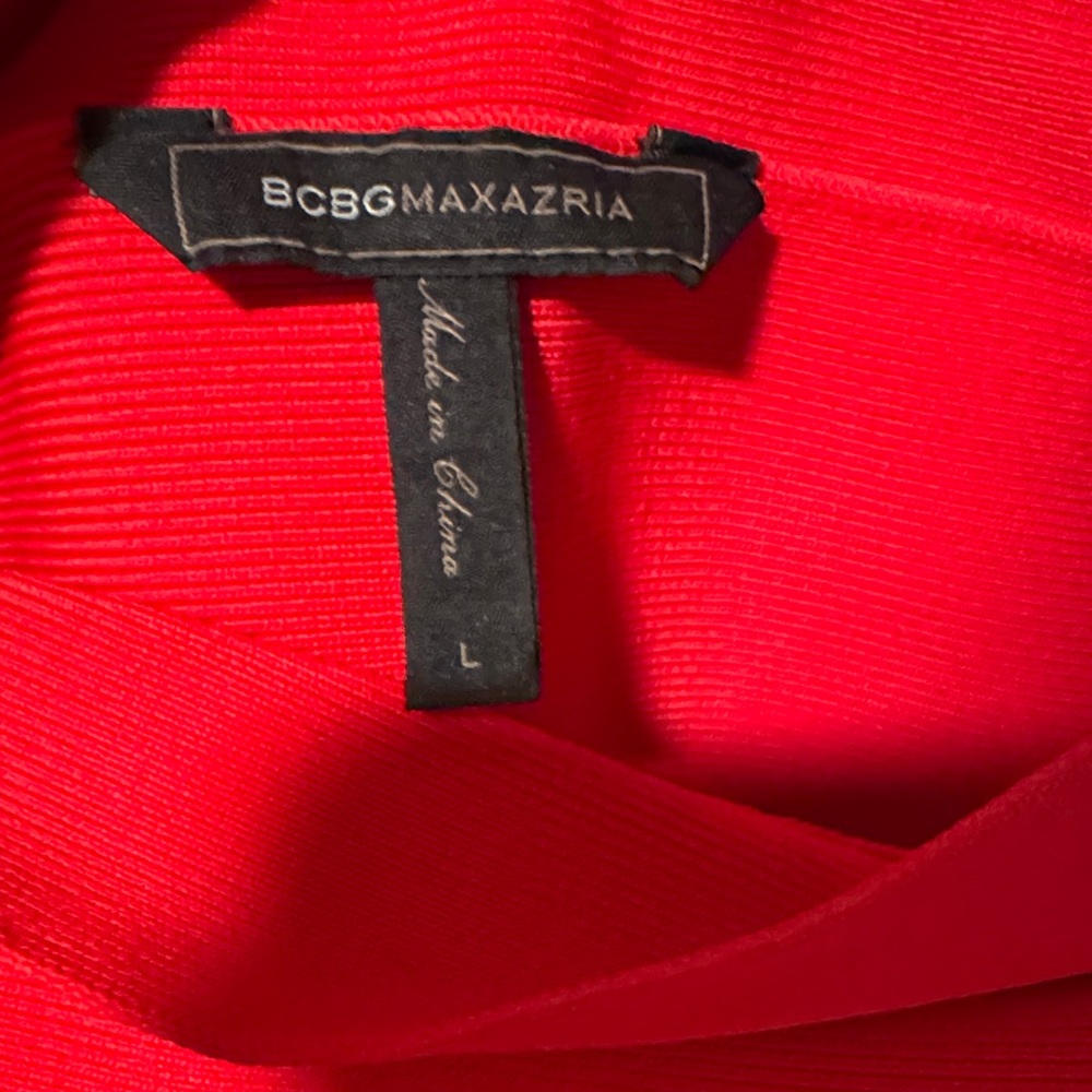 BCBGMaxAzria Vibrant Red Mini Skirt Bandage - Picture 3 of 4